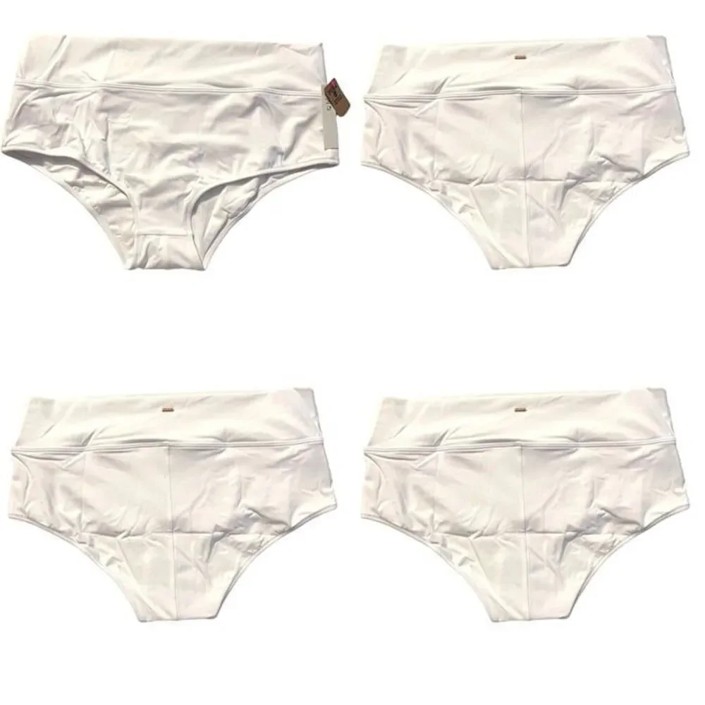 Pink Victoria's Secret NWT Sz XXL White High Waist Full Coverage Bikini Bottom
